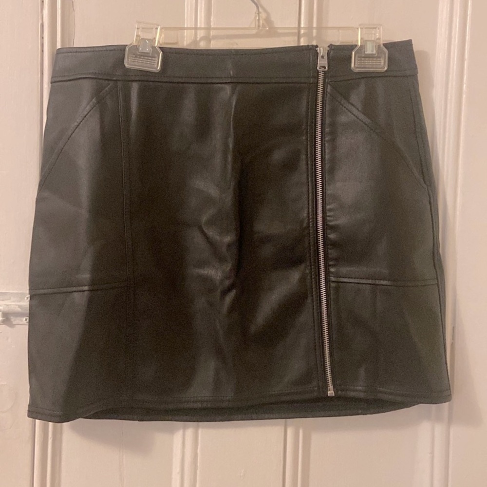 Express Black Pleather Skirt